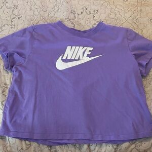 Nike Purple Short Sleeve Tee with White Swoosh